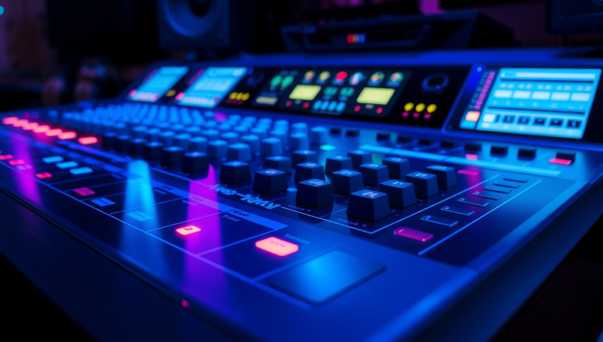 Modern audio mixing desk